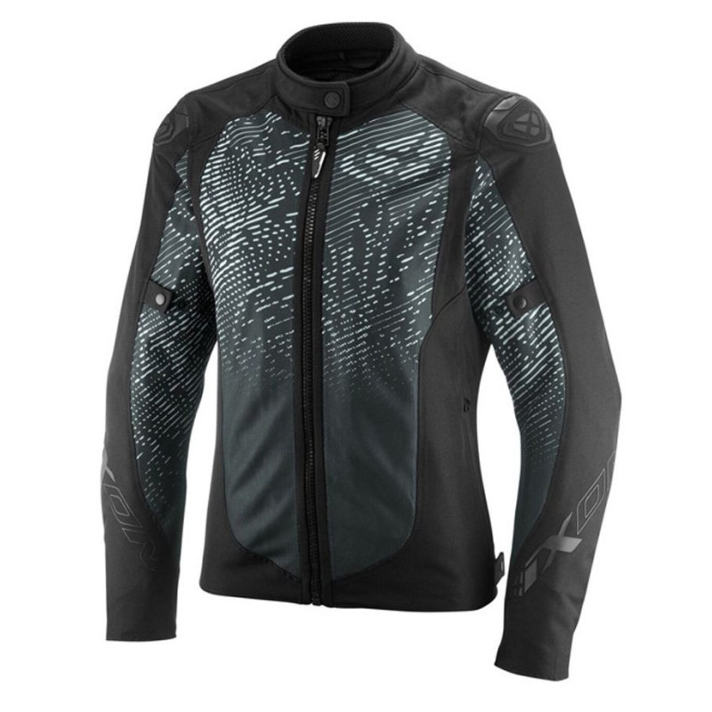 Geaca (jacheta) motociclete femei Roadster/Urban Ixon All season model Artemis LS culoare: negru/alb (concept 3 in 1)