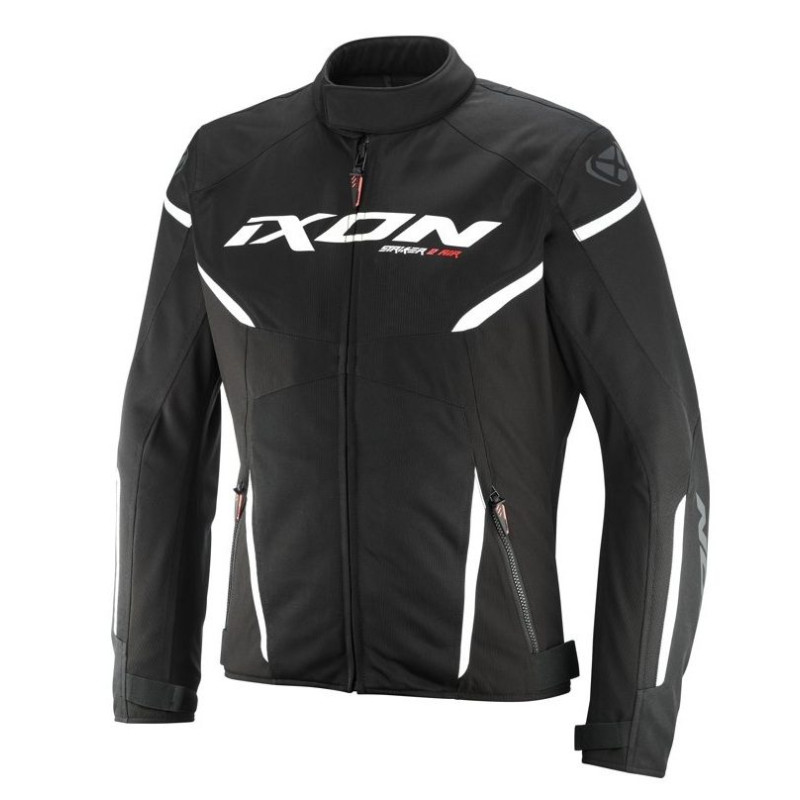 Geaca (jacheta) motociclete barbati Racing/Roadster Ixon vara model Striker 2 AIR WP MS culoare: negru/alb