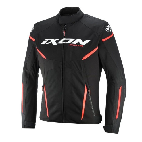 Geaca (jacheta) motociclete barbati Racing/Roadster Ixon vara model Striker 2 AIR WP MS culoare: negru/alb/rosu