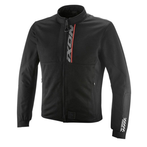Geaca (jacheta) motociclete barbati Roadster Ixon vara model Ostro MS culoare: negru/rosu