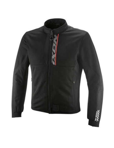 Geaca (jacheta) motociclete barbati Roadster Ixon vara model Ostro MS culoare: negru/rosu