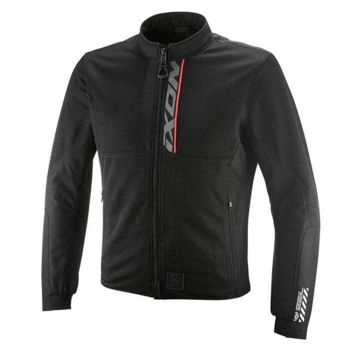 Geaca (jacheta) motociclete barbati Roadster Ixon vara model Ostro MS culoare: negru/rosu