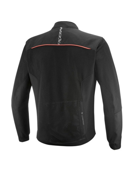 Geaca (jacheta) motociclete barbati Roadster Ixon vara model Ostro MS culoare: negru/rosu