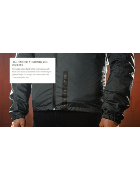 Geaca (jacheta) motociclete barbati Roadster Ixon vara model Ostro MS culoare: negru/rosu