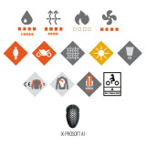Geaca (jacheta) motociclete barbati Roadster Ixon vara model Ostro MS culoare: negru/rosu