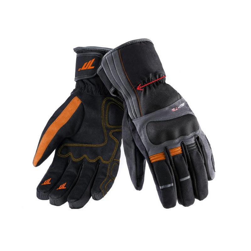 Manusi barbati Touring iarna Seventy model SD-T5 negru/gri/portocaliu – WinterTex