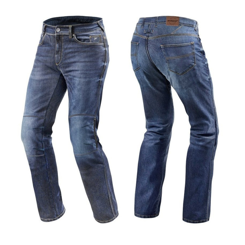 Blugi (jeans) moto barbati Seventy model SD-PJ2 tip Regular fit culoare: albastru (cu insertii Aramid Kevlar)
