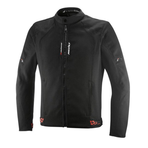 Geaca (jacheta) motociclete barbati Urban/Roadster Ixon vara model Shadow MS culoare: negru/alb/rosu