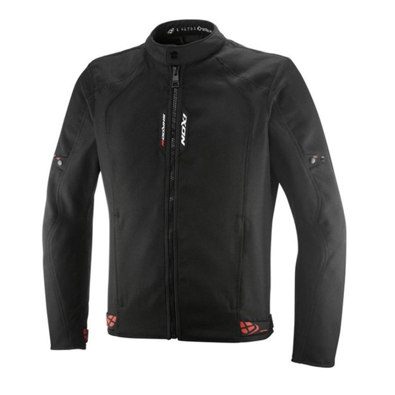Geaca (jacheta) motociclete barbati Urban/Roadster Ixon vara model Shadow MS culoare: negru/alb/rosu