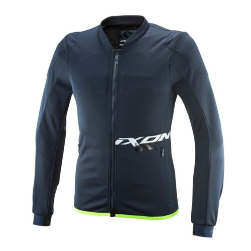 Geaca (jacheta) tip armura motociclete barbati Racing/Roadster Ixon vara model Arma MS culoare: navy (albastru)/alb/galben (geac