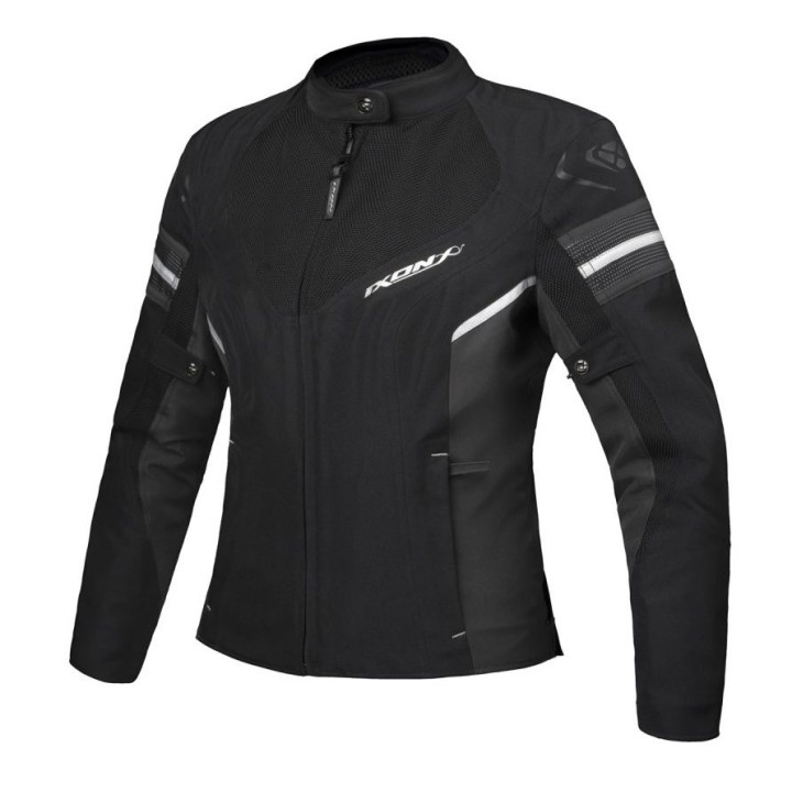 Geaca (jacheta) motociclete femei Racing/Roadster Ixon All season model Ilana Evo LS culoare: negru/antracit/argintiu