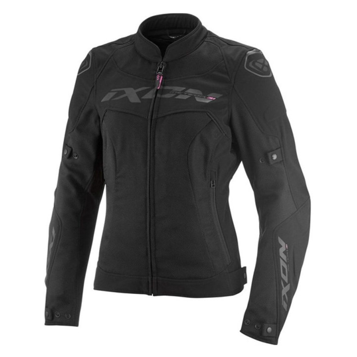 Geaca (jacheta) motociclete femei Racing/Roadster Ixon All season model Meteor 31 LS culoare: negru (concept 3 in 1)