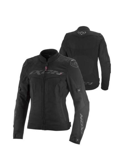 Geaca (jacheta) motociclete femei Racing/Roadster Ixon All season model Meteor 31 LS culoare: negru (concept 3 in 1)