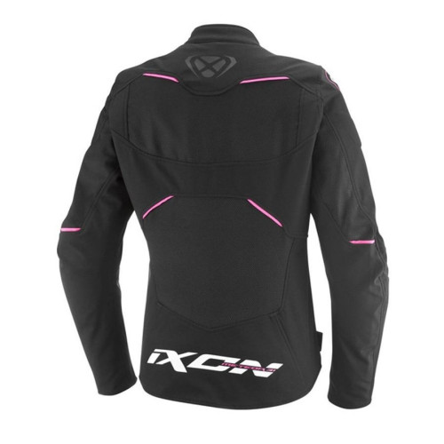 Geaca (jacheta) motociclete femei Racing/Roadster Ixon All season model Meteor 31 LS culoare: negru/alb/roz (concept 3 in 1) 2