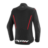 Geaca (jacheta) motociclete femei Racing/Roadster Ixon vara model Striker 2 AIR WP LS culoare: negru/rosu