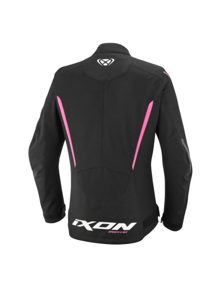 Geaca (jacheta) motociclete femei Racing/Roadster Ixon vara model Striker 2 AIR WP LS culoare: negru/roz
