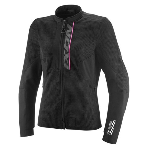 Geaca (jacheta) motociclete femei Roadster Ixon vara model Ostro LS culoare: negru/roz