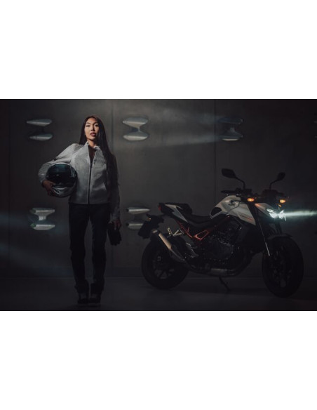 Geaca (jacheta) motociclete femei Urban/Roadster Ixon vara model Shadow LS culoare: greige (gri)