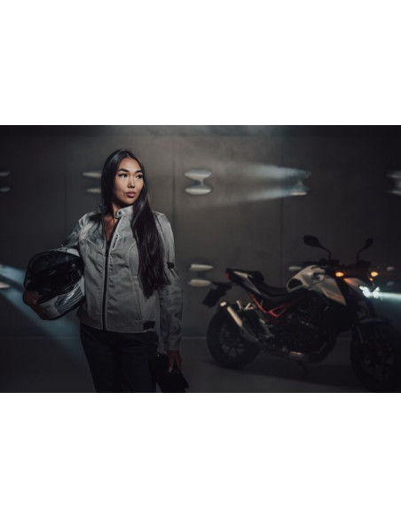 Geaca (jacheta) motociclete femei Urban/Roadster Ixon vara model Shadow LS culoare: greige (gri)