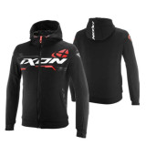 Geaca (hanorac tip hoodie) motociclete barbati Urban Ixon vara model Touchdown Ultra MS culoare: negru/alb/rosu