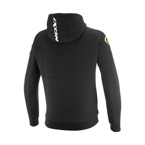 Geaca (hanorac tip hoodie) motociclete barbati Urban Ixon vara model Touchdown Ultra MS culoare: negru/alb/galben 2