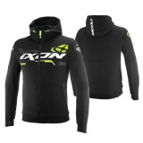 Geaca (hanorac tip hoodie) motociclete barbati Urban Ixon vara model Touchdown Ultra MS culoare: negru/alb/galben