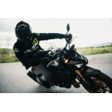 Geaca (hanorac tip hoodie) motociclete barbati Urban Ixon vara model Touchdown Ultra MS culoare: negru/alb/galben