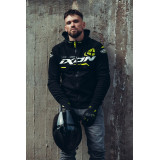 Geaca (hanorac tip hoodie) motociclete barbati Urban Ixon vara model Touchdown Ultra MS culoare: negru/alb/galben