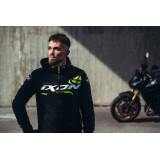 Geaca (hanorac tip hoodie) motociclete barbati Urban Ixon vara model Touchdown Ultra MS culoare: negru/alb/galben