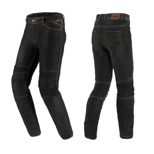 Blugi (jeans) moto femei Seventy model SD-PJ8 tip Slim fit culoare: negru (cu insertii Aramid Kevlar)