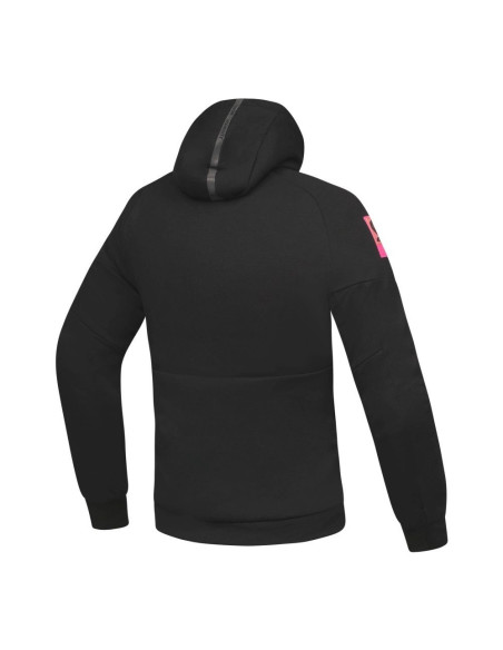 Geaca (hanorac tip hoodie) motociclete femei Urban Ixon vara model Touchdown LS culoare: negru/roz