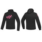 Geaca (hanorac tip hoodie) motociclete femei Urban Ixon vara model Touchdown LS culoare: negru/roz