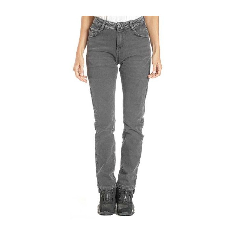 Blugi (jeans) moto femei Ixon model Dany LS culoare: negru (washed black) (Cordura® Denim) - Regular - clasa AA