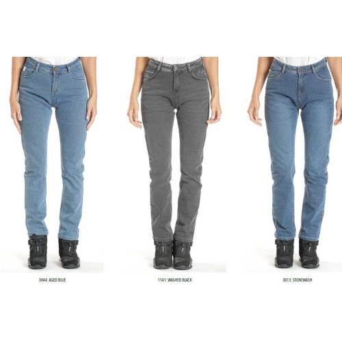 Blugi (jeans) moto femei Ixon model Dany LS culoare: negru (washed black) (Cordura® Denim) - Regular - clasa AA 2