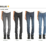 Blugi (jeans) moto femei Ixon model Billie LS culoare: negru (Cordura® Denim) - Slim Fit - clasa AA