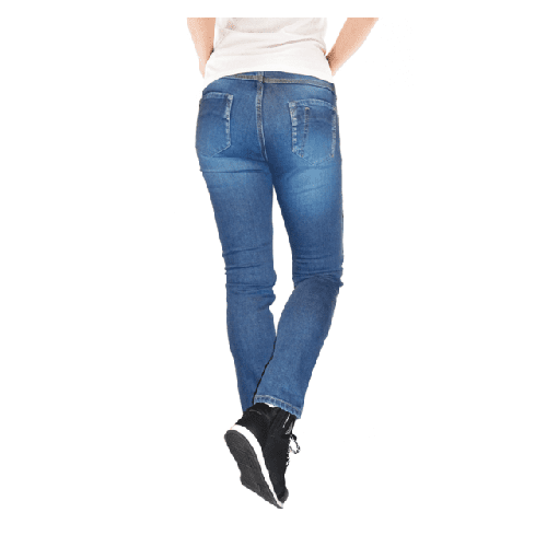 Blugi (jeans) moto femei Ixon model Billie LS culoare: albastru (stonewash) (Cordura® Denim) - Slim Fit - clasa AA 2