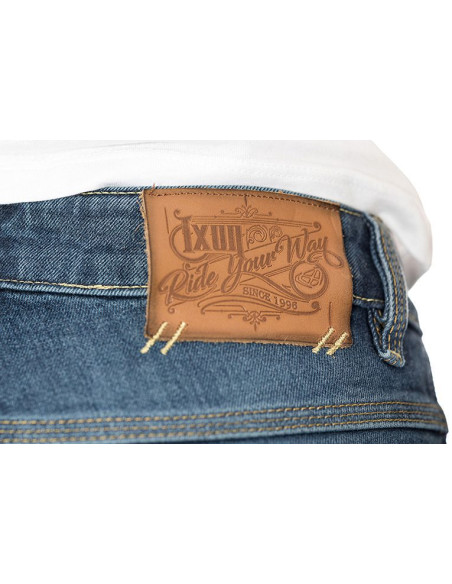 Blugi (jeans) moto femei Ixon model Billie LS culoare: albastru (stonewash) (Cordura® Denim) - Slim Fit - clasa AA