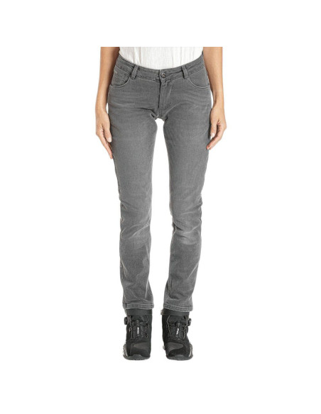 Blugi (jeans) moto femei Ixon model Billie LS culoare: gri (washed grey) (Cordura® Denim) - Slim Fit - clasa AA