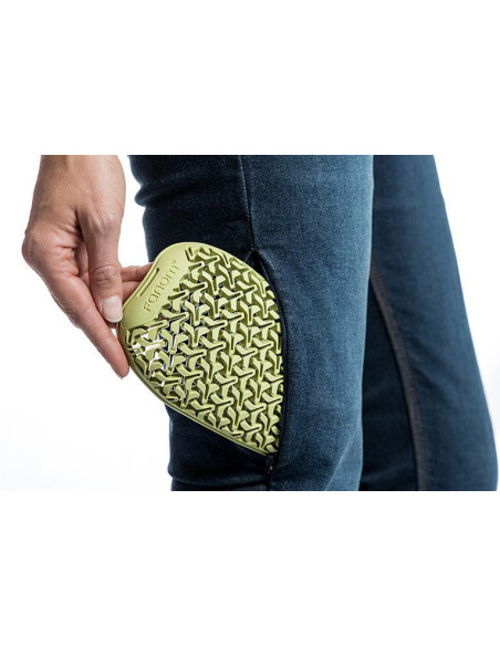 Blugi (jeans) moto femei Ixon model Billie LS culoare: gri (washed grey) (Cordura® Denim) - Slim Fit - clasa AA