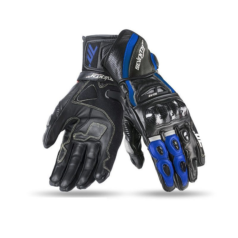 Manusi barbati racing vara Seventy model SD-R2 negru/albastru