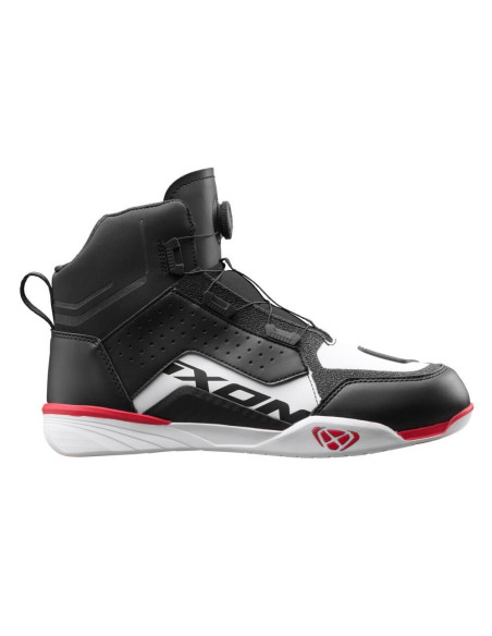Ghete moto Urban/Roadster barbati All Season Ixon model Vyper WP MS culoare: negru/alb/rosu (100% waterproof)