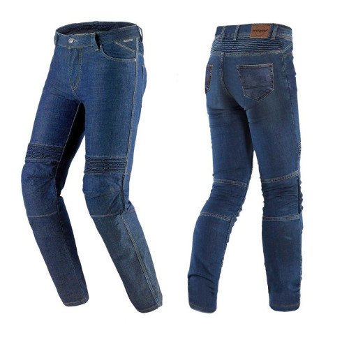 Blugi (jeans) moto barbati Seventy model SD-PJ6 tip Slim fit culoare: albastru (insertii Aramid Kevlar)