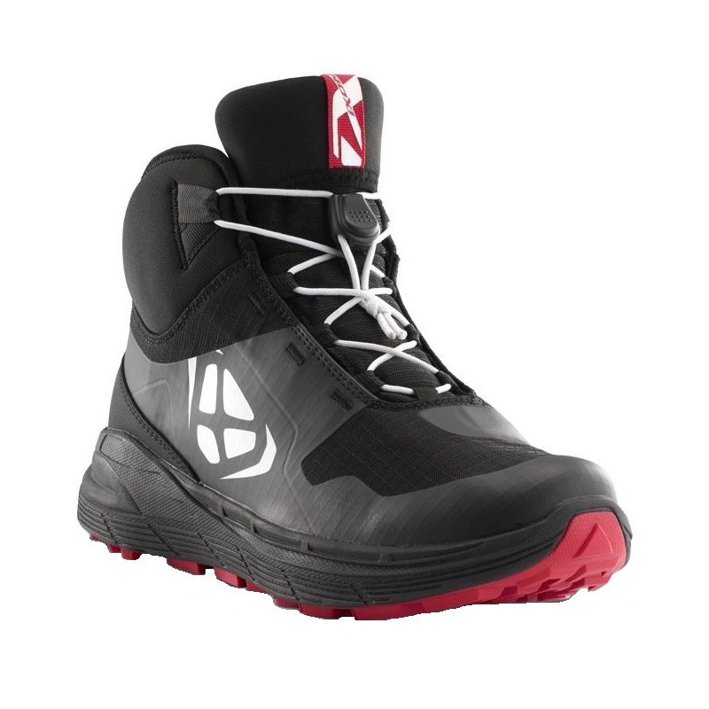Ghete moto Urban/Adventure barbati All Season Ixon model Snake WP MS culoare: negru/alb/rosu