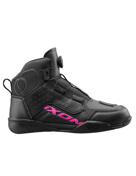 Ghete moto Urban/Roadster femei All Season Ixon model Vyper WP LS culoare: negru/fuchsia (roz) (100% waterproof)