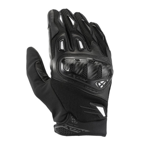 Manusi barbati Roadster vara piele/textil Ixon model Rise Air 2 MS culoare: negru/alb - degete tactile