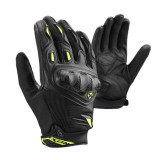 Manusi barbati Roadster vara piele/textil Ixon model Rise Air 2 MS culoare: negru/galben - degete tactile