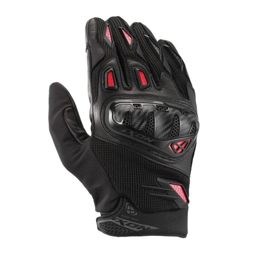 Manusi barbati Roadster vara piele/textil Ixon model Rise Air 2 MS culoare: negru/rosu - degete tactile