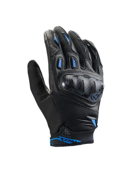 Manusi barbati Roadster vara piele/textil Ixon model Rise Air 2 MS culoare: negru/albastru - degete tactile