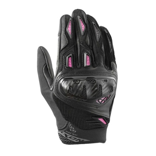 Manusi femei Roadster vara piele/textil Ixon model Rise Air 2 LS culoare: negru/fuchsia - degete tactile