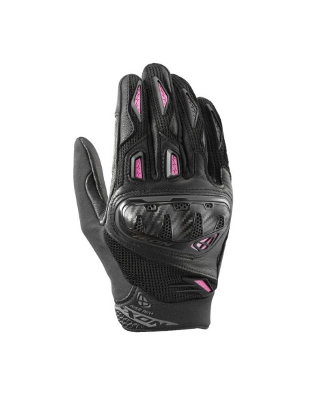 Manusi femei Roadster vara piele/textil Ixon model Rise Air 2 LS culoare: negru/fuchsia - degete tactile